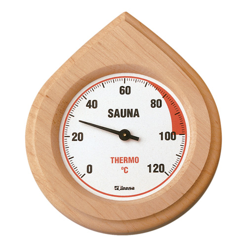 Sauna Thermometer holzgefasst 