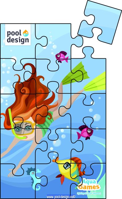 Unterwasserpuzzle Unterwasserwelt Mädchen 