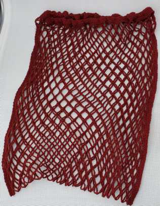 Netztasche einzeln bordeaux