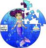 Unterwasserpuzzle Meerjungfrau rund 